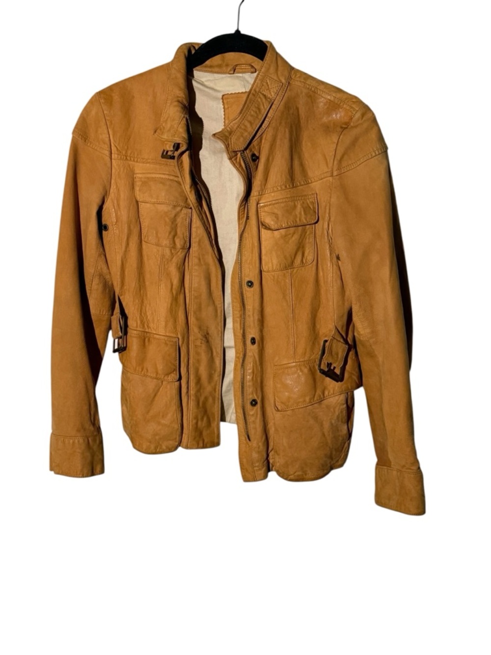Banana Republic Genuine Leather Tan Jacket Size XS